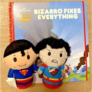 SUPERMAN/CLARK KENT Plush & BIZARRO FIXES EVERYTHING Storybook Plush Itty Bittys